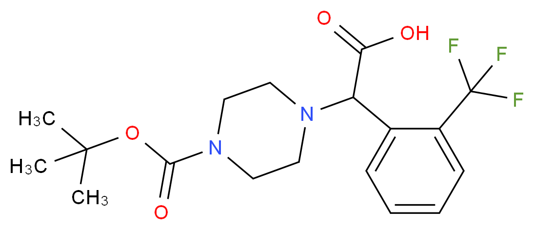 2-(4-Boc-piperazino)-2-[2-(trifluoromethyl)phenyl]acetic acid_Molecular_structure_CAS_)