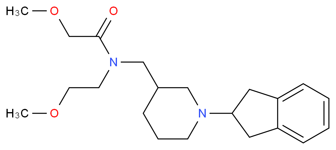 N-{[1-(2,3-dihydro-1H-inden-2-yl)piperidin-3-yl]methyl}-2-methoxy-N-(2-methoxyethyl)acetamide_Molecular_structure_CAS_)
