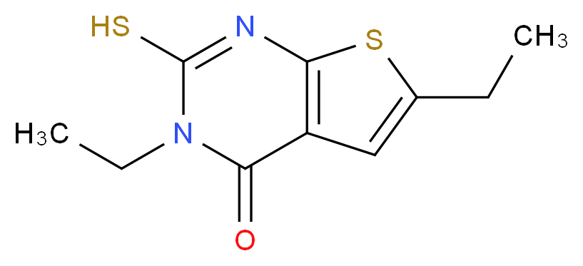 3,6-diethyl-2-mercaptothieno[2,3-d]pyrimidin-4(3H)-one_Molecular_structure_CAS_)