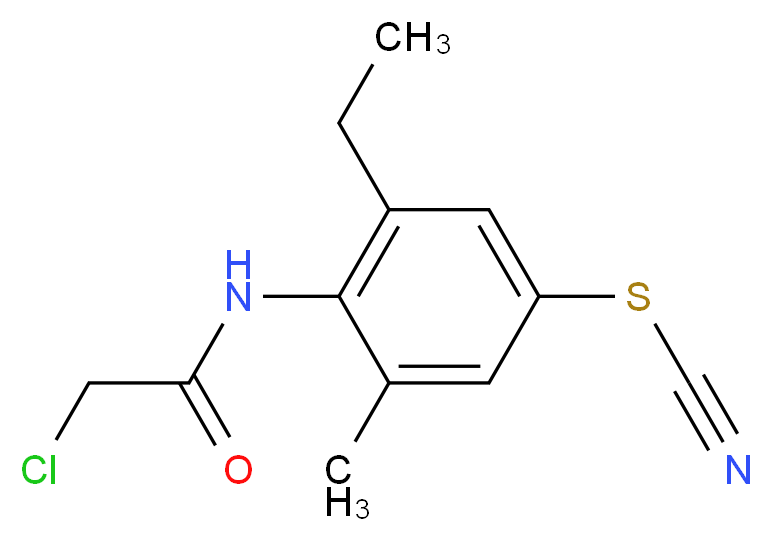 4-[(chloroacetyl)amino]-3-ethyl-5-methylphenyl thiocyanate_Molecular_structure_CAS_)