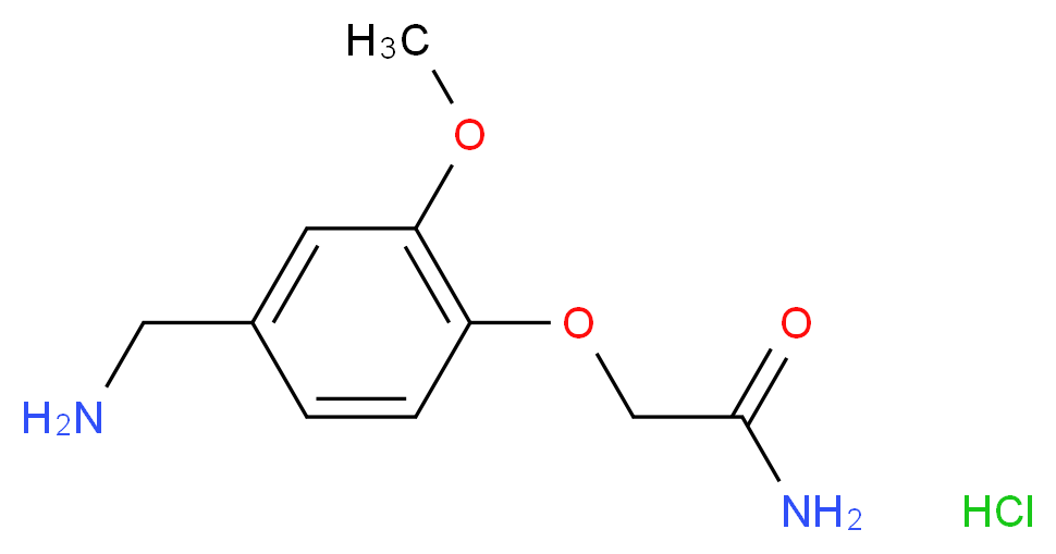 2-[4-(aminomethyl)-2-methoxyphenoxy]acetamide hydrochloride_Molecular_structure_CAS_)