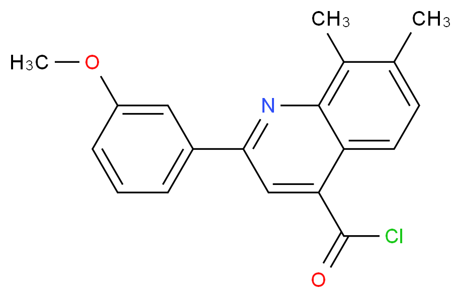 2-(3-Methoxyphenyl)-7,8-dimethylquinoline-4-carbonyl chloride_Molecular_structure_CAS_)