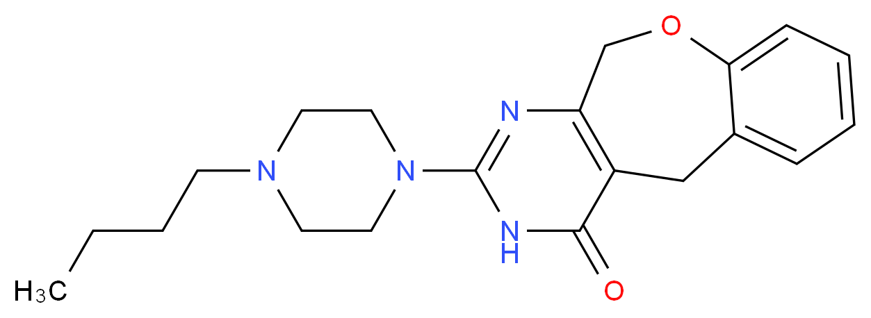 2-(4-butylpiperazin-1-yl)-5,11-dihydro[1]benzoxepino[3,4-d]pyrimidin-4(3H)-one_Molecular_structure_CAS_)