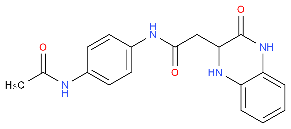 N-[4-(acetylamino)phenyl]-2-(3-oxo-1,2,3,4-tetrahydroquinoxalin-2-yl)acetamide_Molecular_structure_CAS_)
