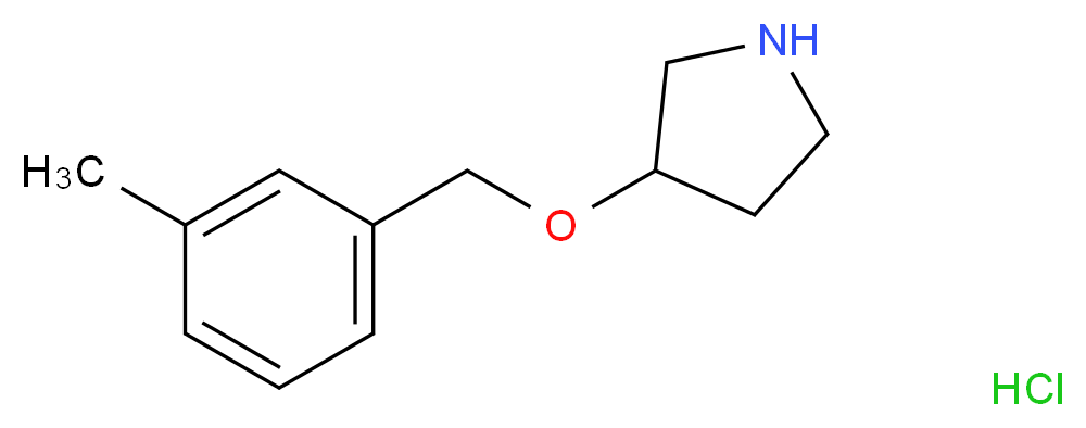 3-[(3-Methylbenzyl)oxy]pyrrolidine hydrochloride_Molecular_structure_CAS_)