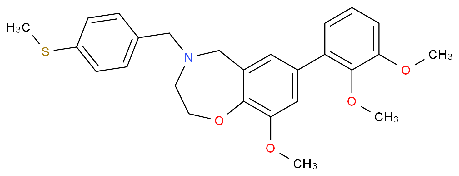 7-(2,3-dimethoxyphenyl)-9-methoxy-4-[4-(methylthio)benzyl]-2,3,4,5-tetrahydro-1,4-benzoxazepine_Molecular_structure_CAS_)