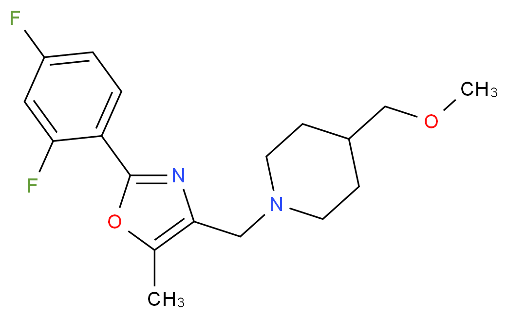 1-{[2-(2,4-difluorophenyl)-5-methyl-1,3-oxazol-4-yl]methyl}-4-(methoxymethyl)piperidine_Molecular_structure_CAS_)