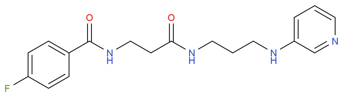 4-fluoro-N-(3-oxo-3-{[3-(pyridin-3-ylamino)propyl]amino}propyl)benzamide_Molecular_structure_CAS_)