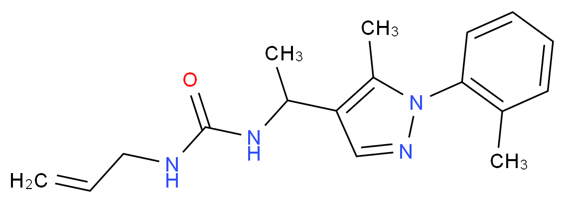 N-allyl-N'-{1-[5-methyl-1-(2-methylphenyl)-1H-pyrazol-4-yl]ethyl}urea_Molecular_structure_CAS_)