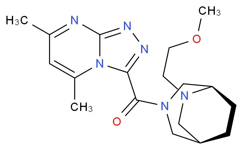 3-{[(1R*,5R*)-6-(2-methoxyethyl)-3,6-diazabicyclo[3.2.2]non-3-yl]carbonyl}-5,7-dimethyl[1,2,4]triazolo[4,3-a]pyrimidine_Molecular_structure_CAS_)