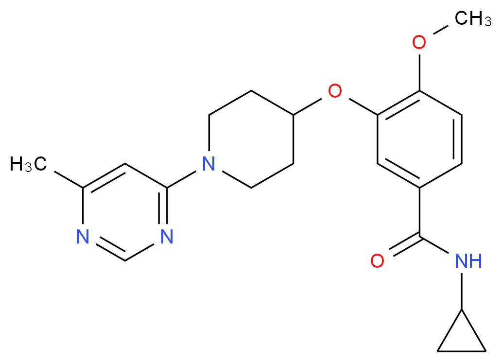 N-cyclopropyl-4-methoxy-3-{[1-(6-methylpyrimidin-4-yl)piperidin-4-yl]oxy}benzamide_Molecular_structure_CAS_)