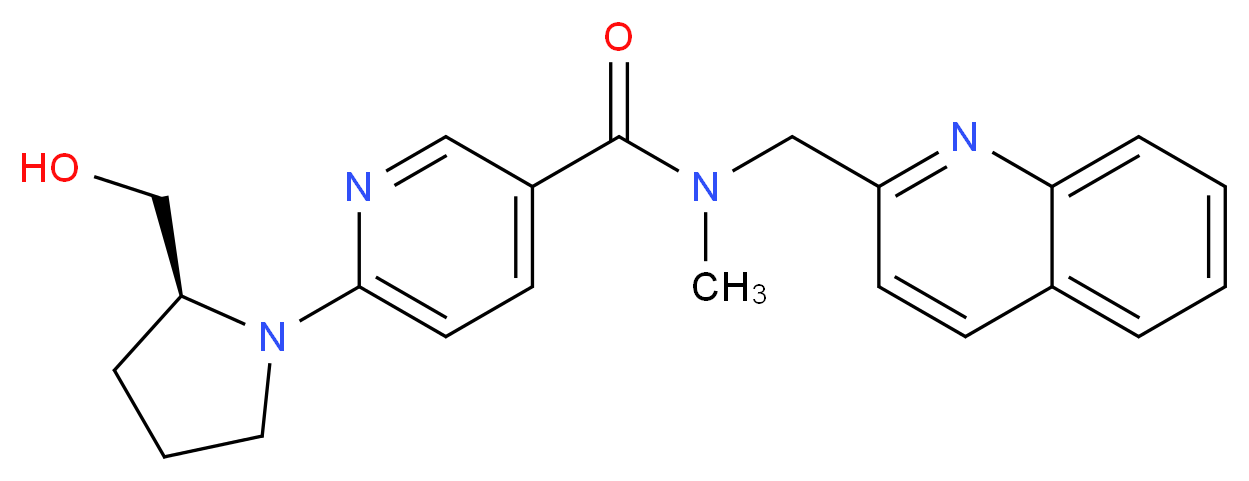 6-[(2S)-2-(hydroxymethyl)-1-pyrrolidinyl]-N-methyl-N-(2-quinolinylmethyl)nicotinamide_Molecular_structure_CAS_)