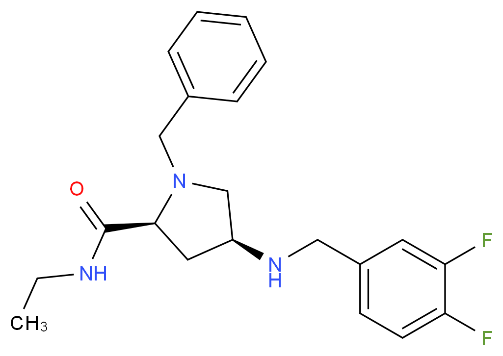 (4S)-1-benzyl-4-[(3,4-difluorobenzyl)amino]-N-ethyl-L-prolinamide_Molecular_structure_CAS_)