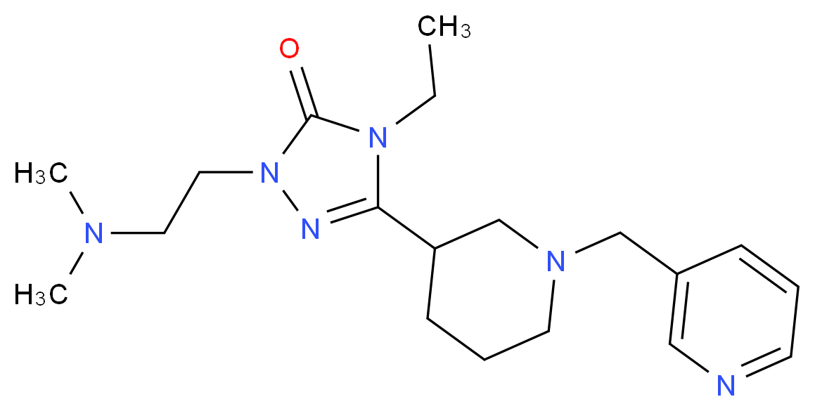 2-[2-(dimethylamino)ethyl]-4-ethyl-5-[1-(pyridin-3-ylmethyl)piperidin-3-yl]-2,4-dihydro-3H-1,2,4-triazol-3-one_Molecular_structure_CAS_)