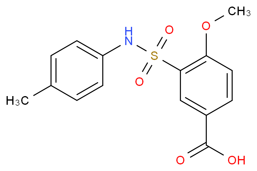 4-Methoxy-3-p-tolylsulfamoyl-benzoic acid_Molecular_structure_CAS_)
