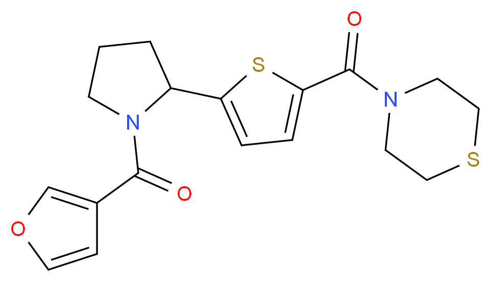 4-({5-[1-(3-furoyl)-2-pyrrolidinyl]-2-thienyl}carbonyl)thiomorpholine_Molecular_structure_CAS_)