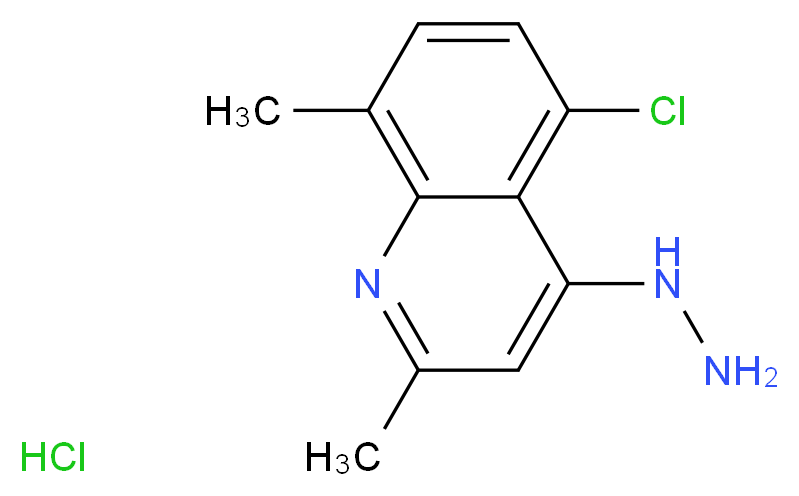 5-CHLORO-2,8-DIMETHYL-4-HYDRAZINOQUINOLINE HYDROCHLORIDE_Molecular_structure_CAS_)