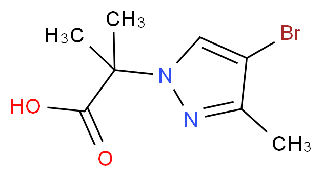 2-(4-bromo-3-methyl-1H-pyrazol-1-yl)-2-methylpropanoic acid_Molecular_structure_CAS_)