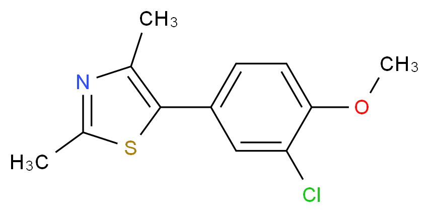 5-(3-chloro-4-methoxyphenyl)-2,4-dimethyl-1,3-thiazole_Molecular_structure_CAS_)