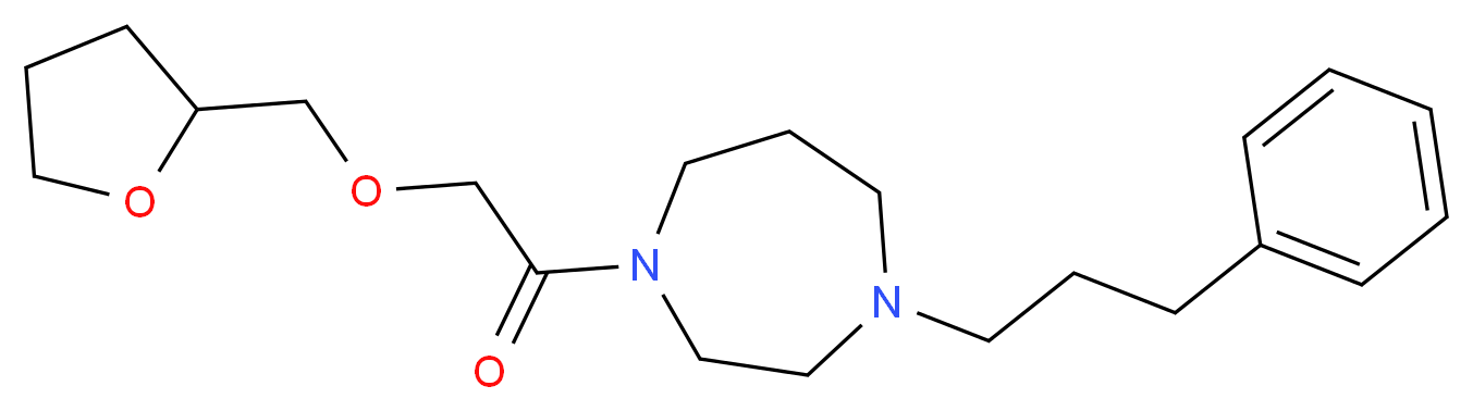 1-(3-phenylpropyl)-4-[(tetrahydro-2-furanylmethoxy)acetyl]-1,4-diazepane_Molecular_structure_CAS_)