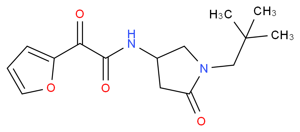 N-[1-(2,2-dimethylpropyl)-5-oxo-3-pyrrolidinyl]-2-(2-furyl)-2-oxoacetamide_Molecular_structure_CAS_)