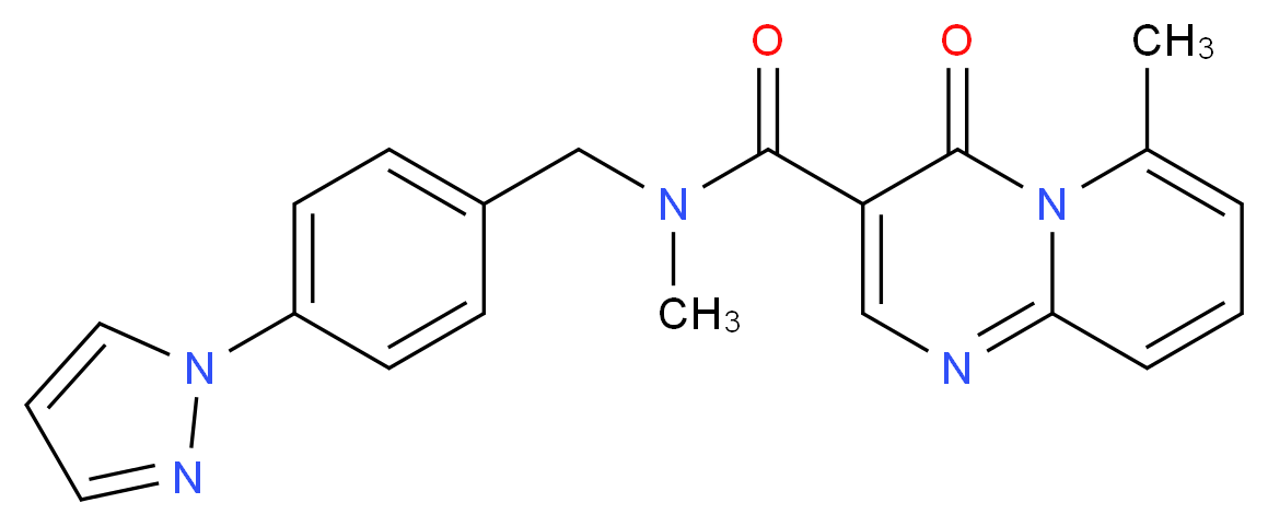 N,6-dimethyl-4-oxo-N-[4-(1H-pyrazol-1-yl)benzyl]-4H-pyrido[1,2-a]pyrimidine-3-carboxamide_Molecular_structure_CAS_)