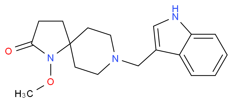 8-(1H-indol-3-ylmethyl)-1-methoxy-1,8-diazaspiro[4.5]decan-2-one_Molecular_structure_CAS_)
