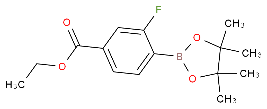 Ethyl 3-fluoro-4-(4,4,5,5-tetramethyl-1,3,2-dioxaborolan-2-yl)benzoate_Molecular_structure_CAS_851334-92-4)