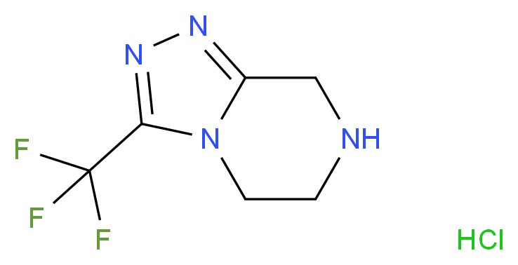 5,6,7,8-Tetrahydro-3-(trifluoromethyl)[1,2,4]triazolo[4,3-a]pyrazine hydrochloride_Molecular_structure_CAS_762240-92-6)