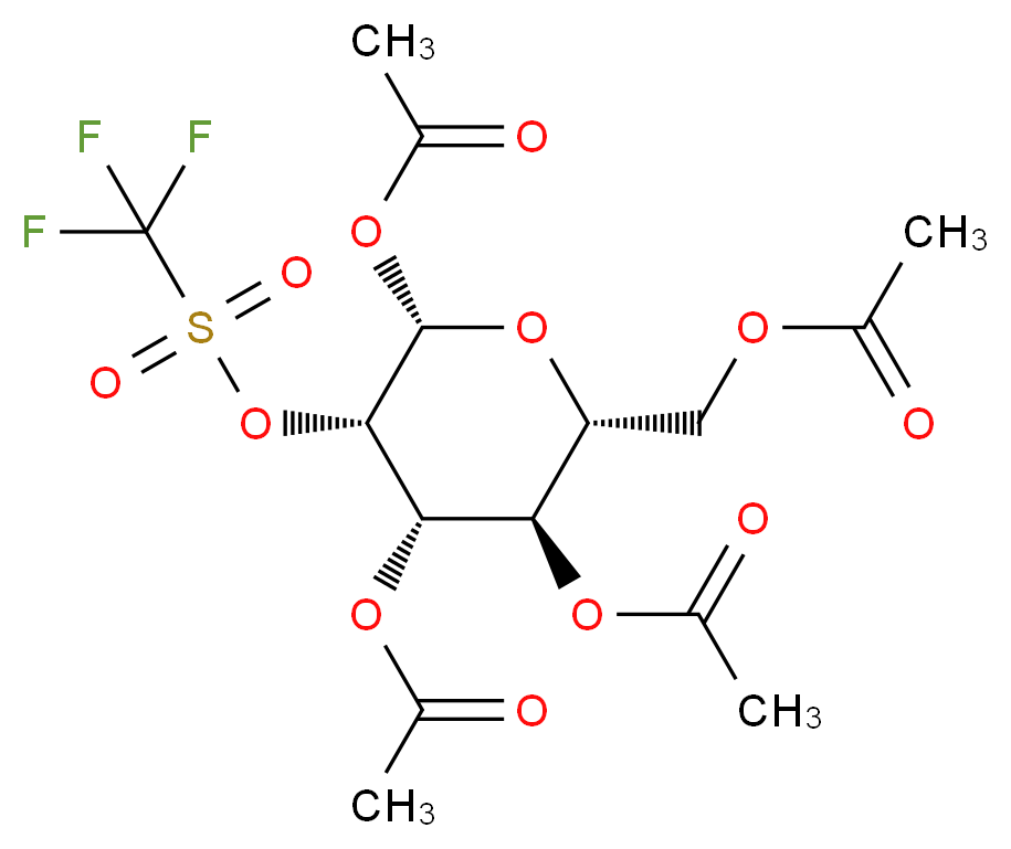 β-D-Mannopyranose 1,3,4,6-tetra-O-acetate 2-O-trifluoromethanesulfonate_Molecular_structure_CAS_92051-23-5)