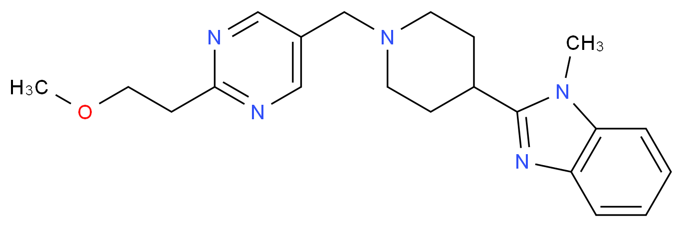2-(1-{[2-(2-methoxyethyl)-5-pyrimidinyl]methyl}-4-piperidinyl)-1-methyl-1H-benzimidazole_Molecular_structure_CAS_)