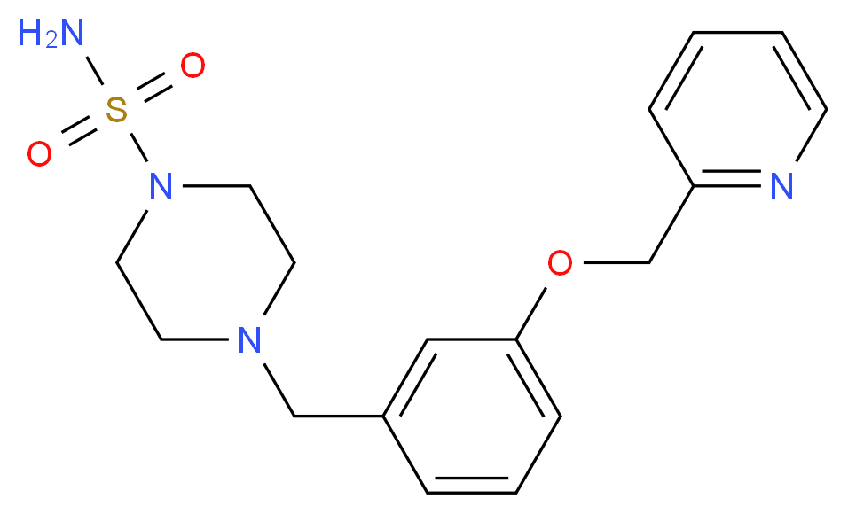 4-[3-(pyridin-2-ylmethoxy)benzyl]piperazine-1-sulfonamide_Molecular_structure_CAS_)