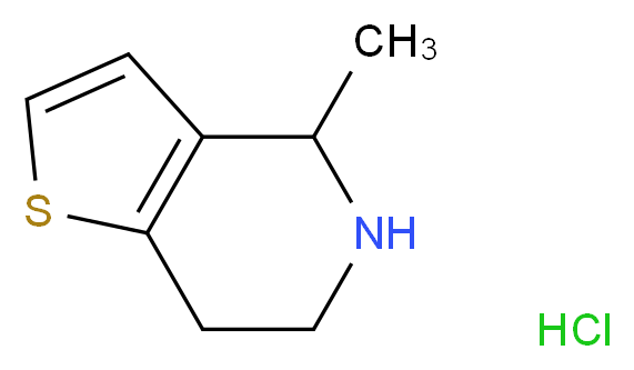 4-methyl-4,5,6,7-tetrahydrothieno[3,2-c]pyridine hydrochloride_Molecular_structure_CAS_92503-61-2)