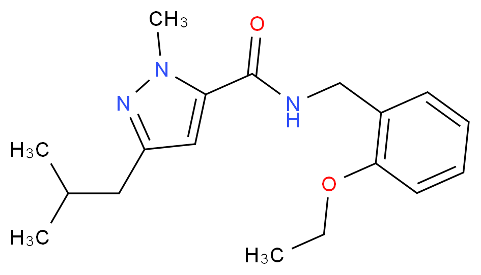 N-(2-ethoxybenzyl)-3-isobutyl-1-methyl-1H-pyrazole-5-carboxamide_Molecular_structure_CAS_)