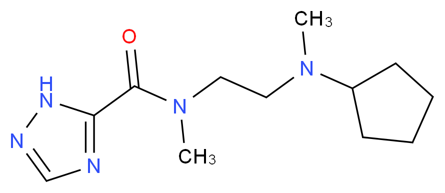 N-{2-[cyclopentyl(methyl)amino]ethyl}-N-methyl-1H-1,2,4-triazole-5-carboxamide_Molecular_structure_CAS_)