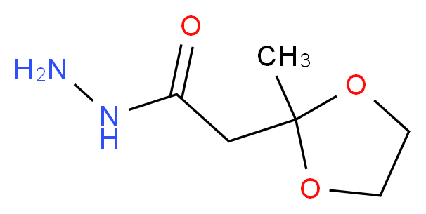 2-(2-methyl-1,3-dioxolan-2-yl)acetohydrazide_Molecular_structure_CAS_74949-65-8)
