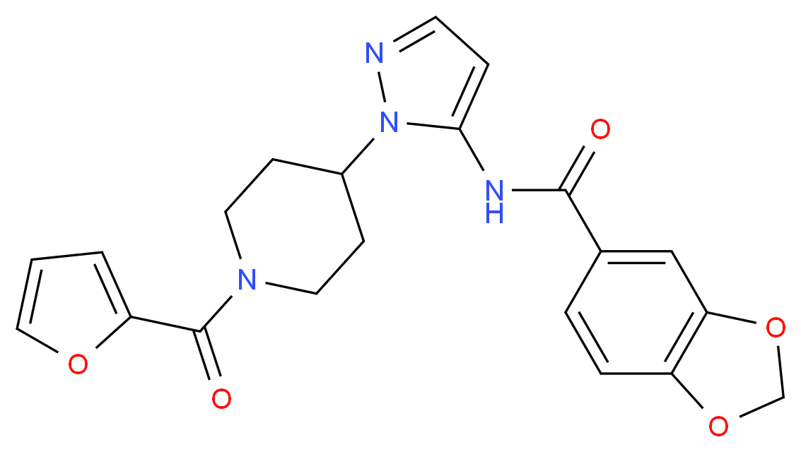 N-{1-[1-(2-furoyl)-4-piperidinyl]-1H-pyrazol-5-yl}-1,3-benzodioxole-5-carboxamide_Molecular_structure_CAS_)