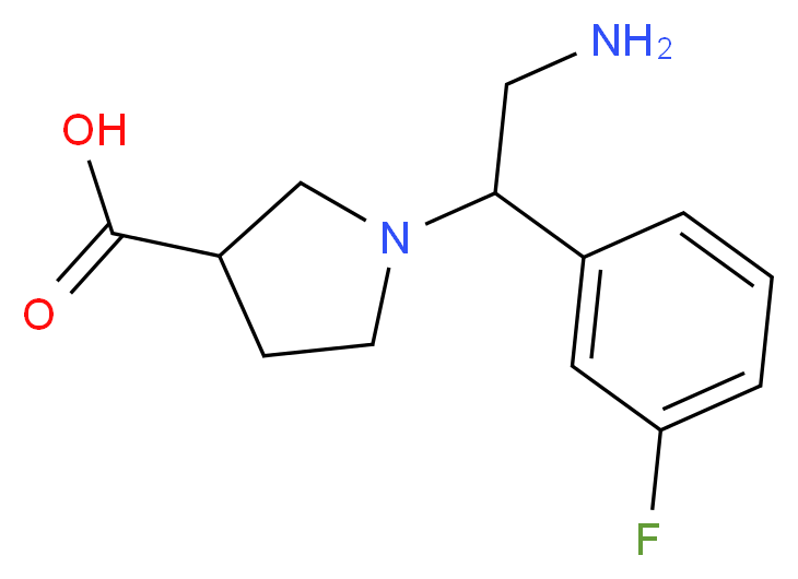 1-[2-AMINO-1-(3-FLUORO-PHENYL)-ETHYL]-PYRROLIDINE-3-CARBOXYLIC ACID_Molecular_structure_CAS_886363-93-5)