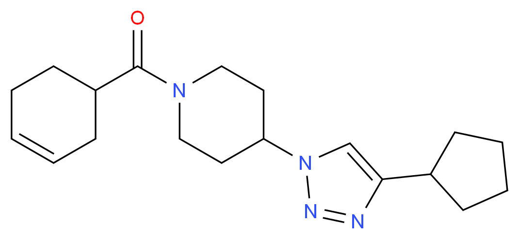 1-(cyclohex-3-en-1-ylcarbonyl)-4-(4-cyclopentyl-1H-1,2,3-triazol-1-yl)piperidine_Molecular_structure_CAS_)