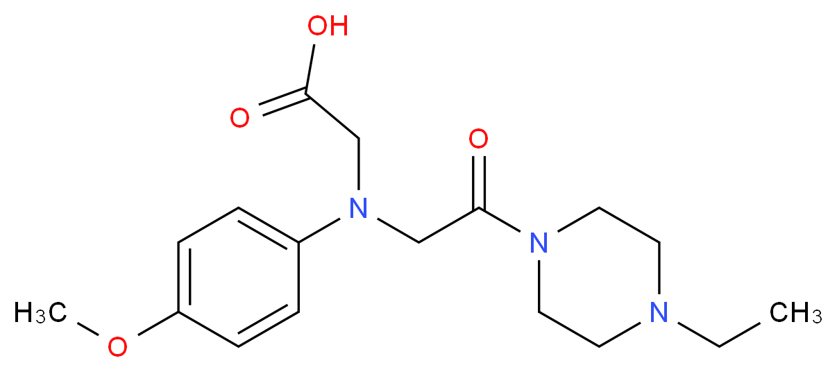 [[2-(4-Ethylpiperazin-1-yl)-2-oxoethyl]-(4-methoxyphenyl)amino]acetic acid_Molecular_structure_CAS_)