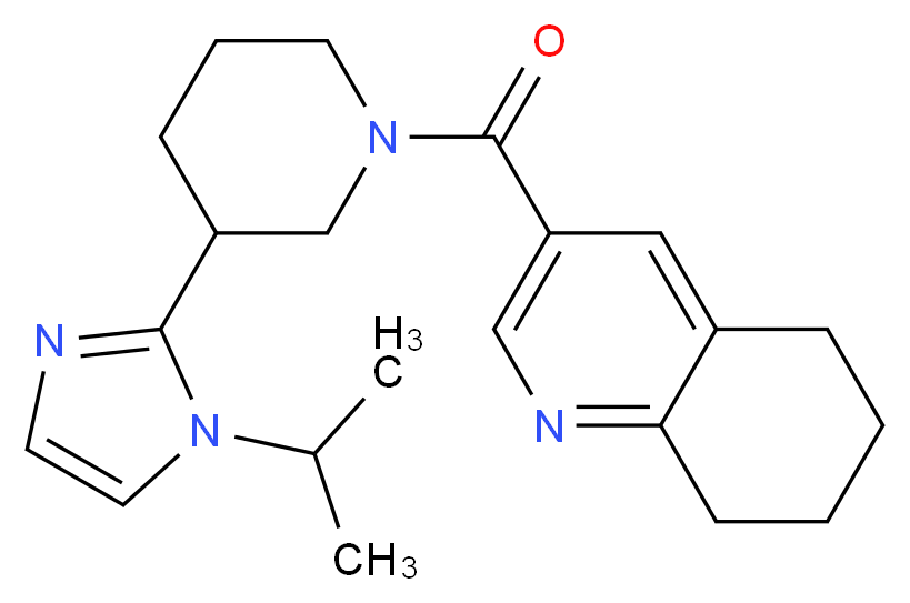 3-{[3-(1-isopropyl-1H-imidazol-2-yl)piperidin-1-yl]carbonyl}-5,6,7,8-tetrahydroquinoline_Molecular_structure_CAS_)
