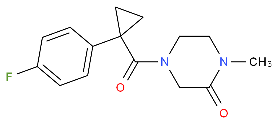 4-{[1-(4-fluorophenyl)cyclopropyl]carbonyl}-1-methyl-2-piperazinone_Molecular_structure_CAS_)