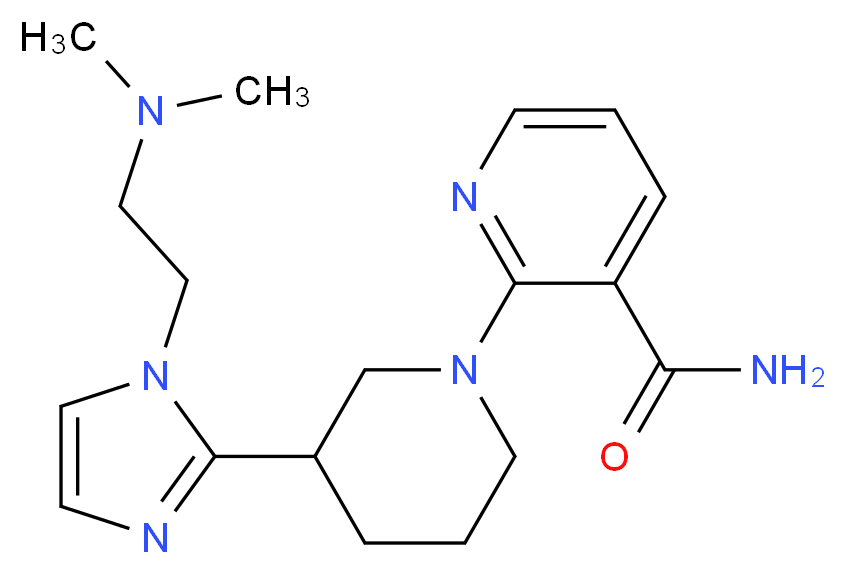 2-(3-{1-[2-(dimethylamino)ethyl]-1H-imidazol-2-yl}piperidin-1-yl)nicotinamide_Molecular_structure_CAS_)