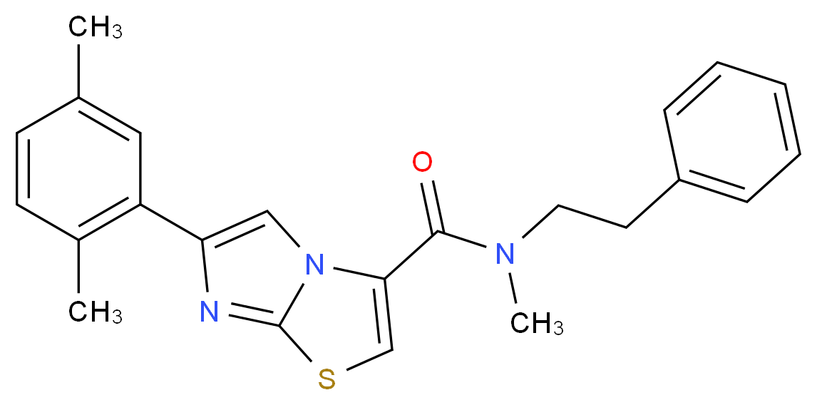 6-(2,5-dimethylphenyl)-N-methyl-N-(2-phenylethyl)imidazo[2,1-b][1,3]thiazole-3-carboxamide_Molecular_structure_CAS_)