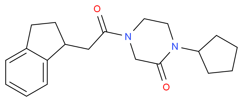 1-cyclopentyl-4-(2,3-dihydro-1H-inden-1-ylacetyl)-2-piperazinone_Molecular_structure_CAS_)