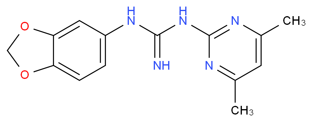 N-1,3-Benzodioxol-5-yl-N'-(4,6-dimethylpyrimidin-2-yl)guanidine_Molecular_structure_CAS_)