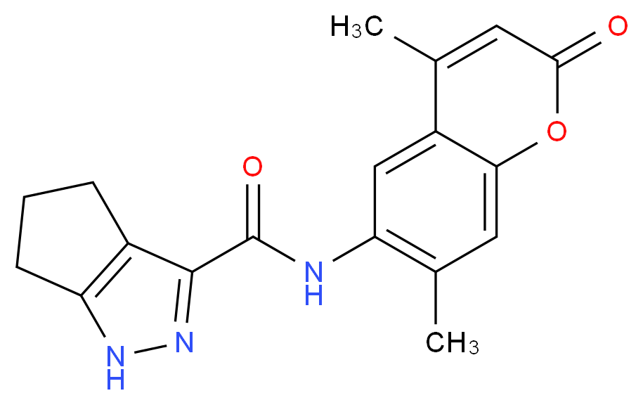 N-(4,7-dimethyl-2-oxo-2H-chromen-6-yl)-1,4,5,6-tetrahydrocyclopenta[c]pyrazole-3-carboxamide_Molecular_structure_CAS_)