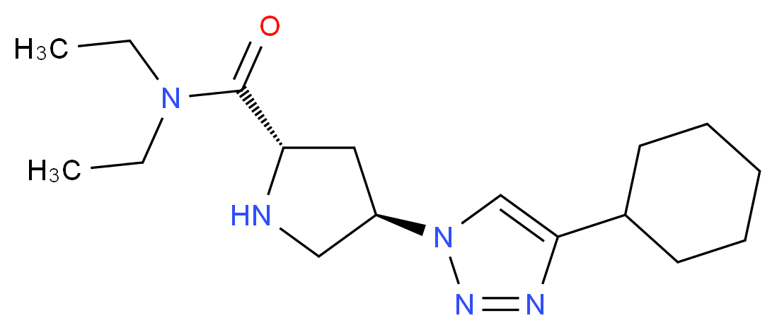 (4R)-4-(4-cyclohexyl-1H-1,2,3-triazol-1-yl)-N,N-diethyl-L-prolinamide_Molecular_structure_CAS_)