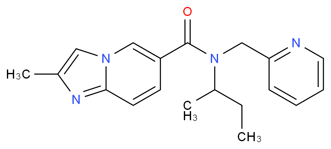 N-(sec-butyl)-2-methyl-N-(pyridin-2-ylmethyl)imidazo[1,2-a]pyridine-6-carboxamide_Molecular_structure_CAS_)