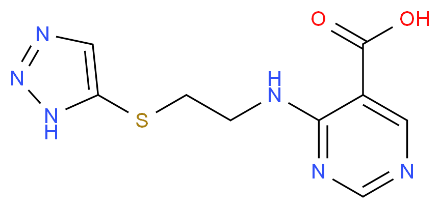 4-{[2-(1H-1,2,3-triazol-5-ylthio)ethyl]amino}pyrimidine-5-carboxylic acid_Molecular_structure_CAS_)